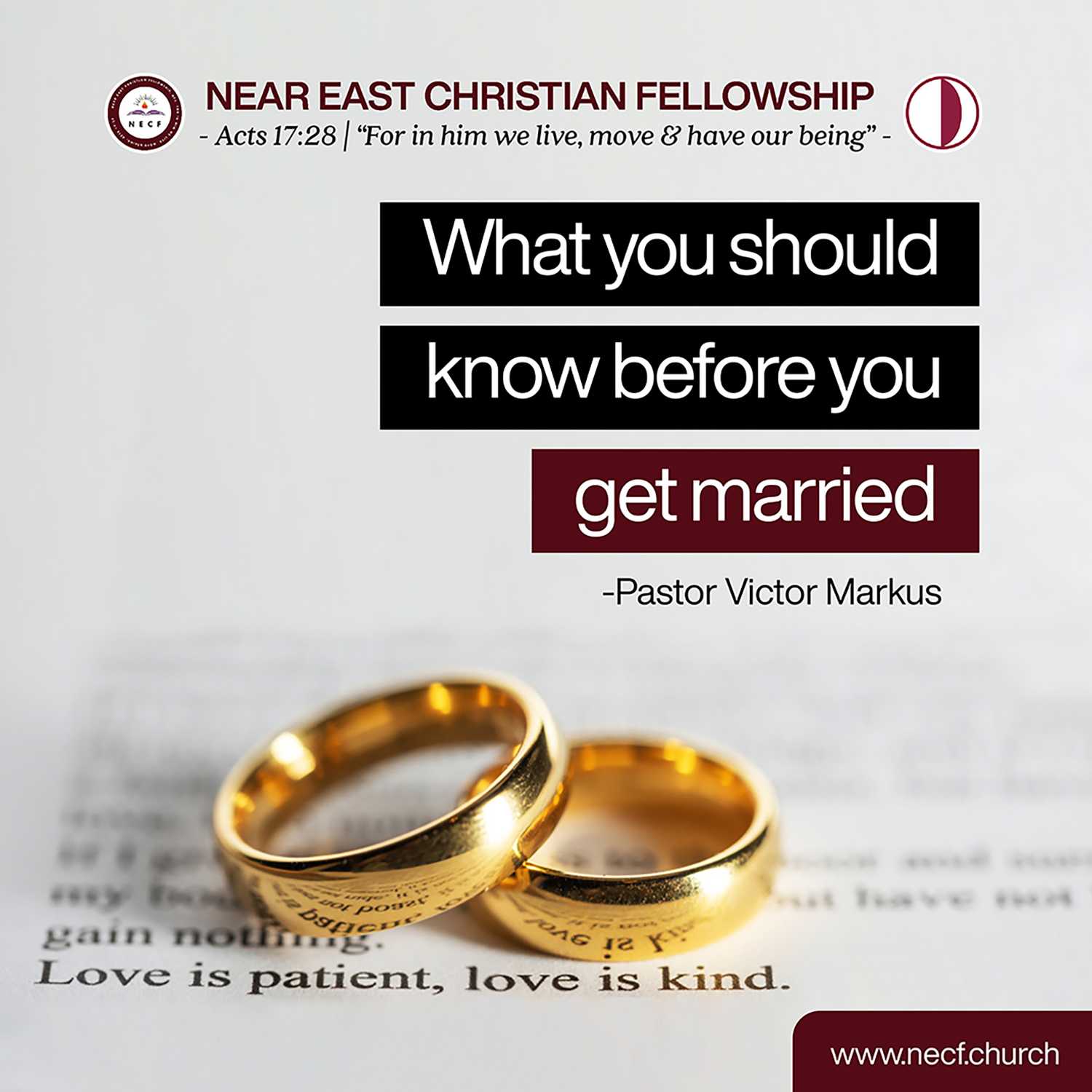 What you should know before you get married